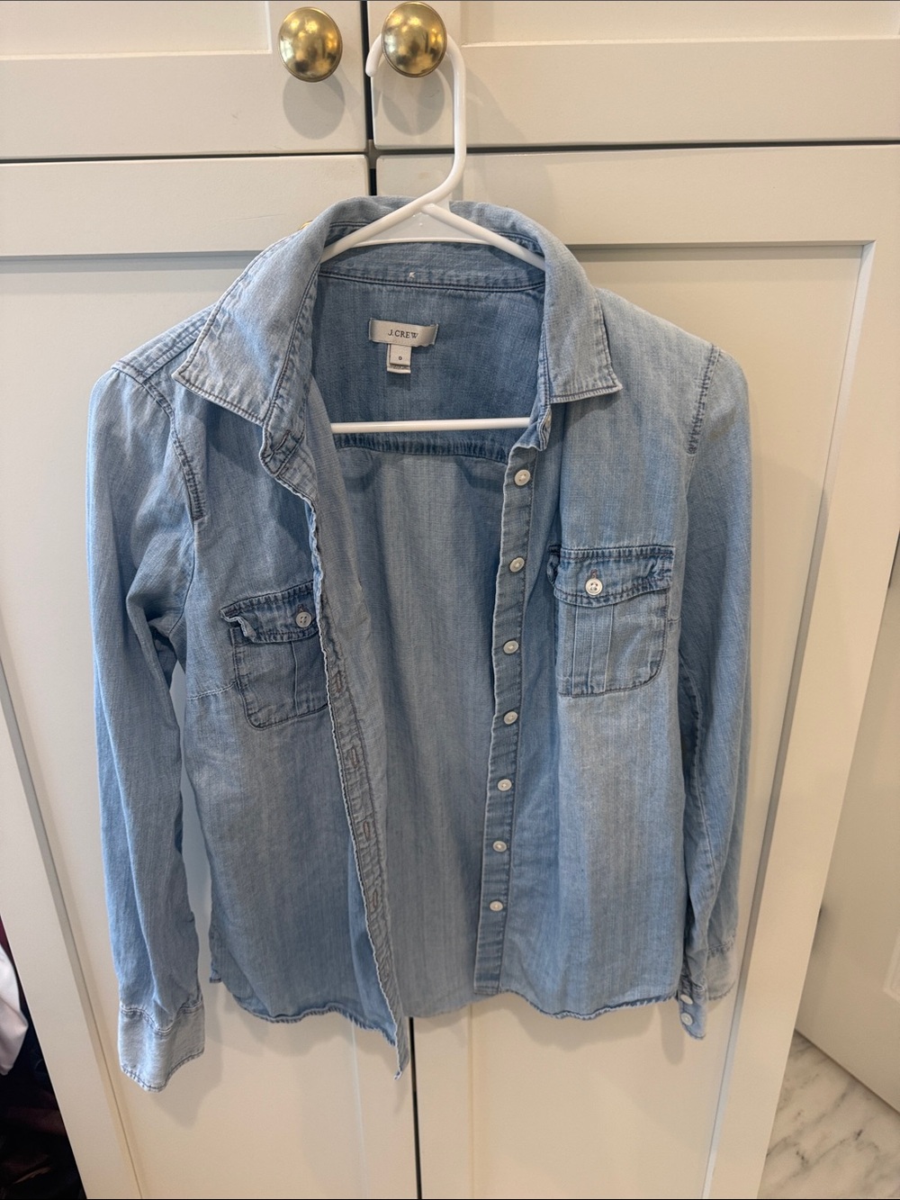 J. Crew Light Wash Denim Button-Down Shirt
